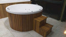 Ofurô Com Hidro Externo Tina Redonda Com Deck